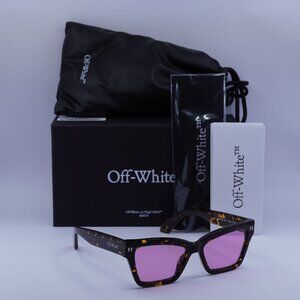 Off-White OERI110 CINCINNATI 6030 Cat Eye Sunglasses – Havana/Pink